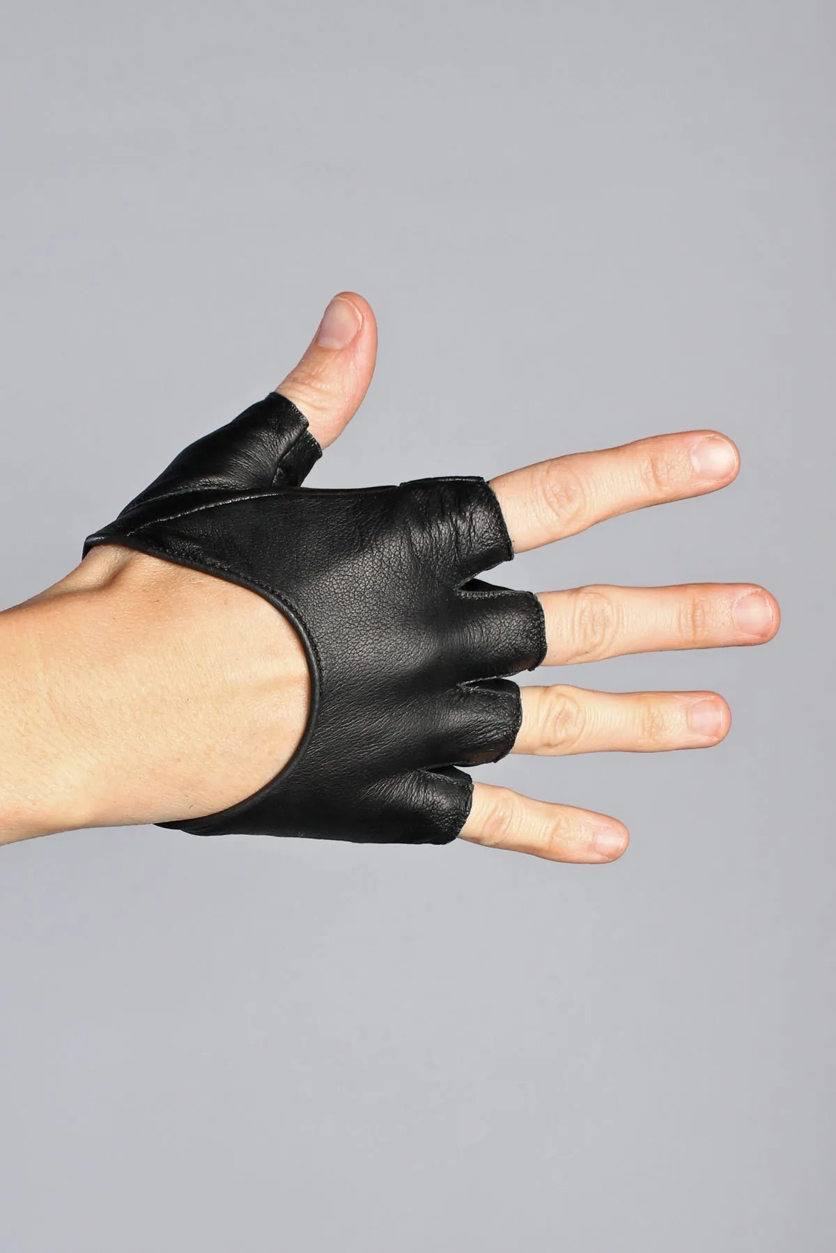 5D x Steam Trunk Half Gloves - leather