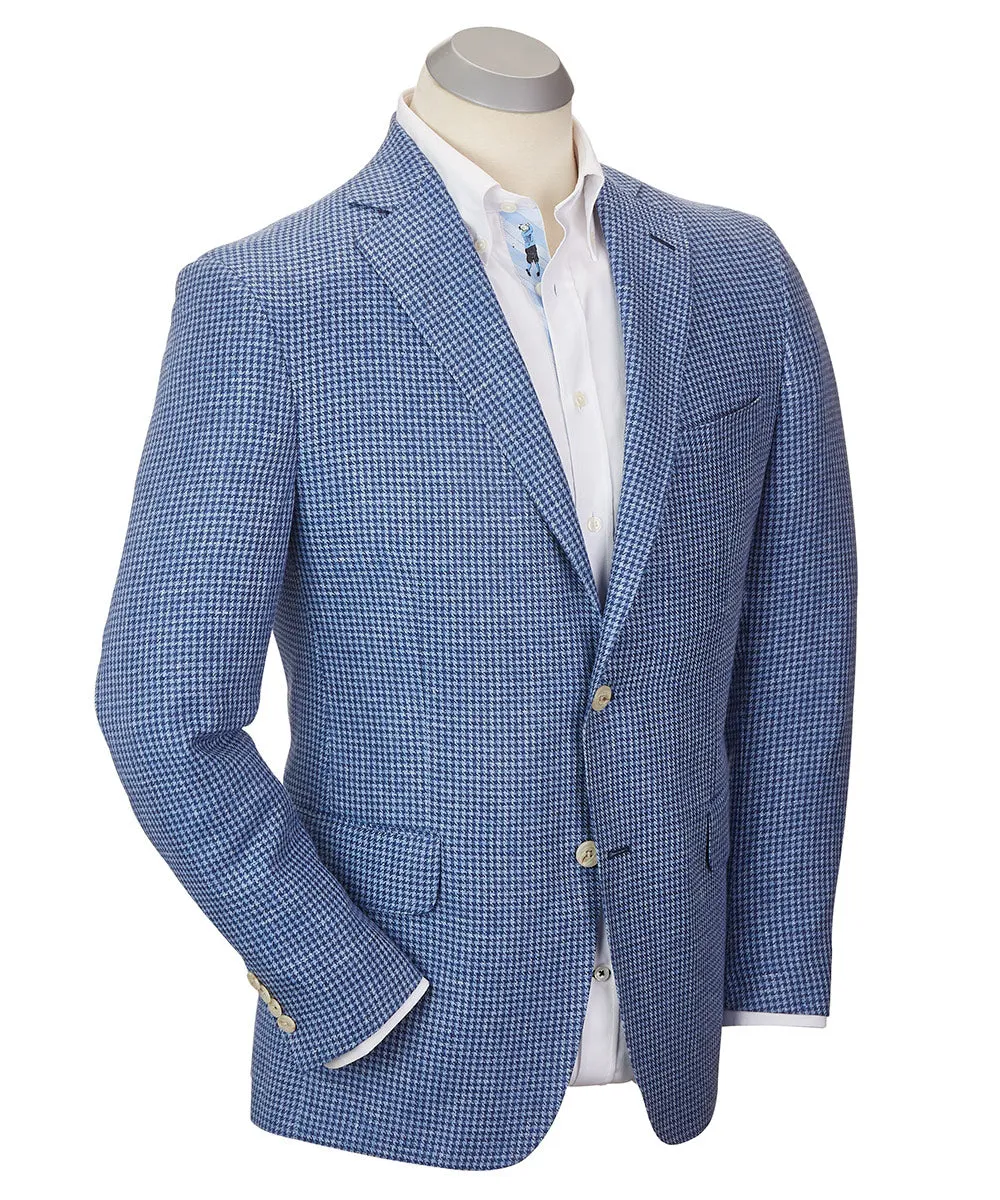 Ames Linen-Wool Houndstooth Sport Coat