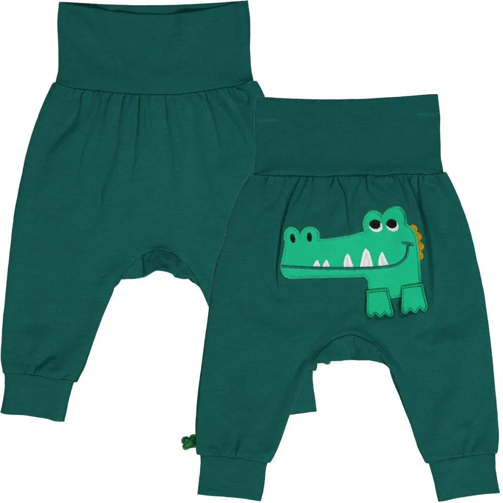 Applique Harem Pants - Croco