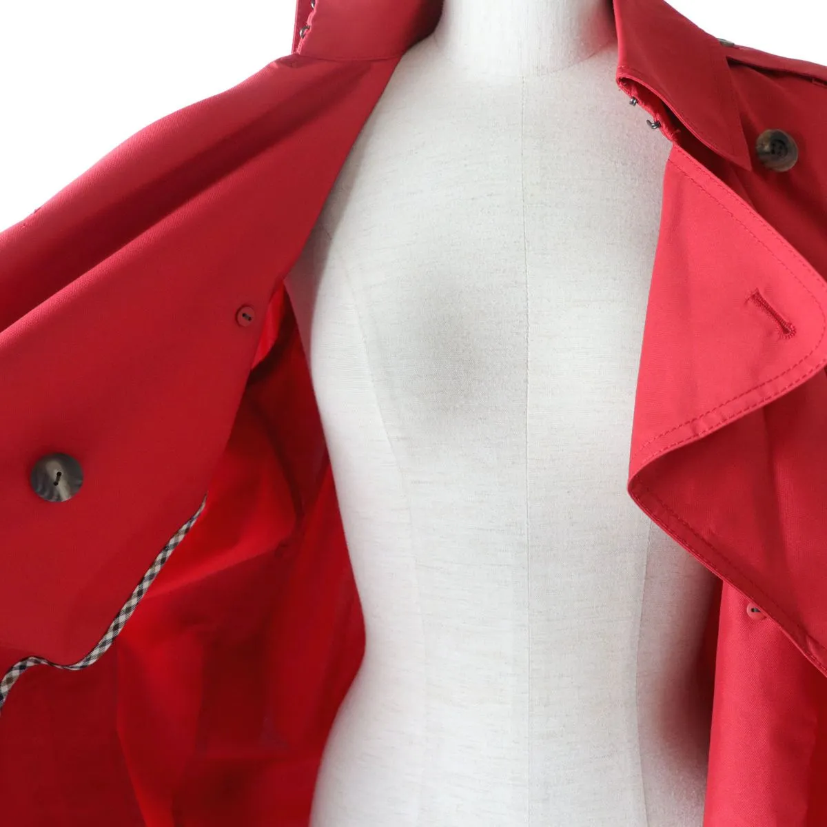 Aquascutum Red Wool Trench Coat Women