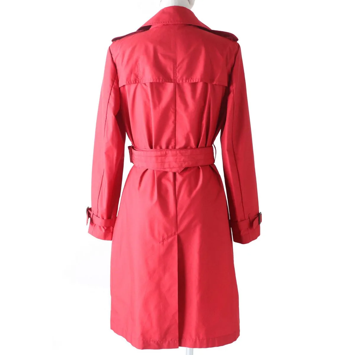 Aquascutum Red Wool Trench Coat Women