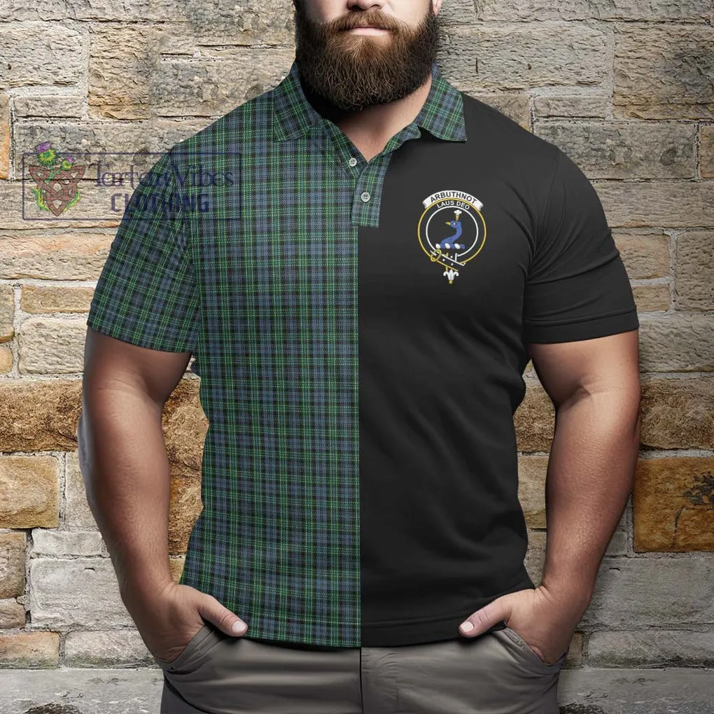 Arbuthnot Tartan Polo Shirt with Family Crest and Half Of Me Style