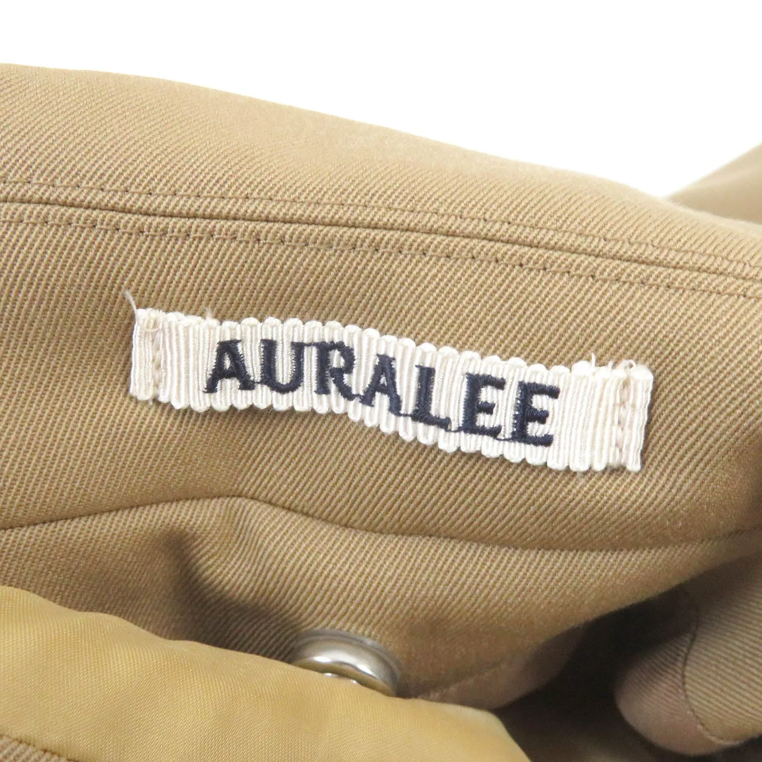 AURALEE Wool Hooded Liner Coat Beige