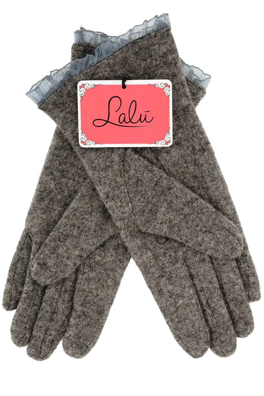 AVICE Grey Wool Women Gloves