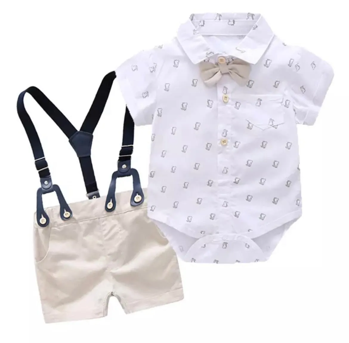 Baby Boy Gentleman Suit with Bow tie