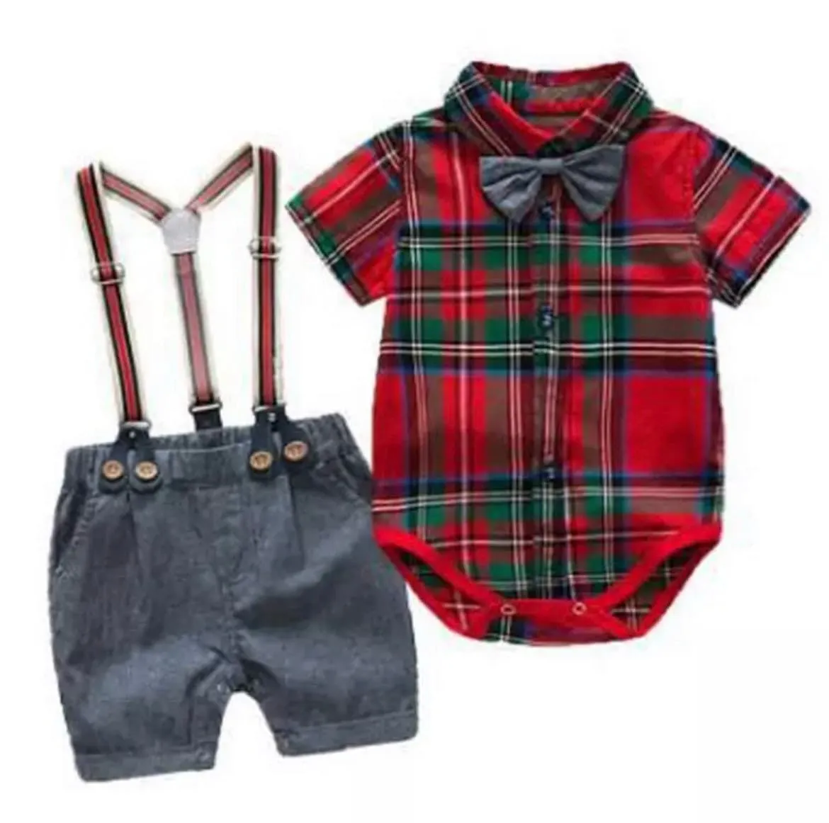 Baby Boy Gentleman Suit with Bowtie , Newborn to 2 years