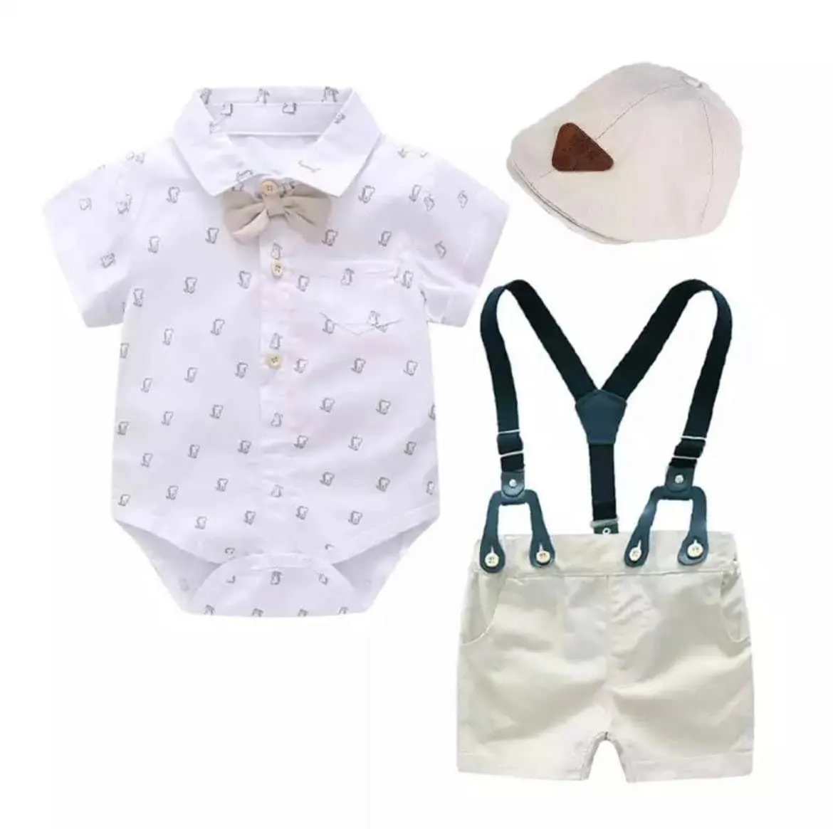 Baby Boy Short Sleeve Cotton Suit Set