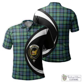 Bailey Ancient Tartan Men's Polo Shirt with Family Crest Circle Style