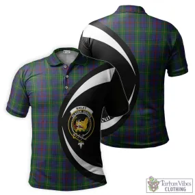 Bailey Tartan Men's Polo Shirt with Family Crest Circle Style