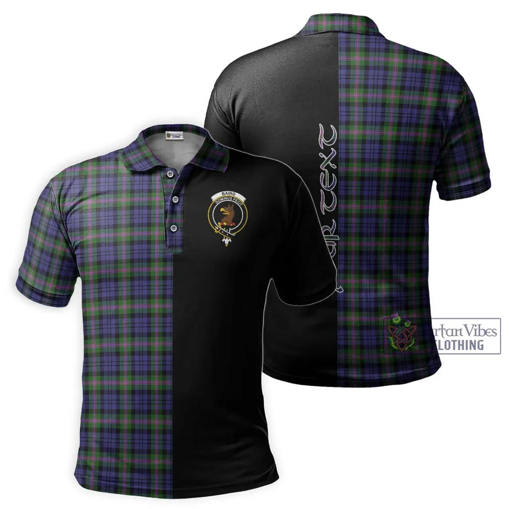 Baird Modern Tartan Polo Shirt with Family Crest and Half Of Me Style