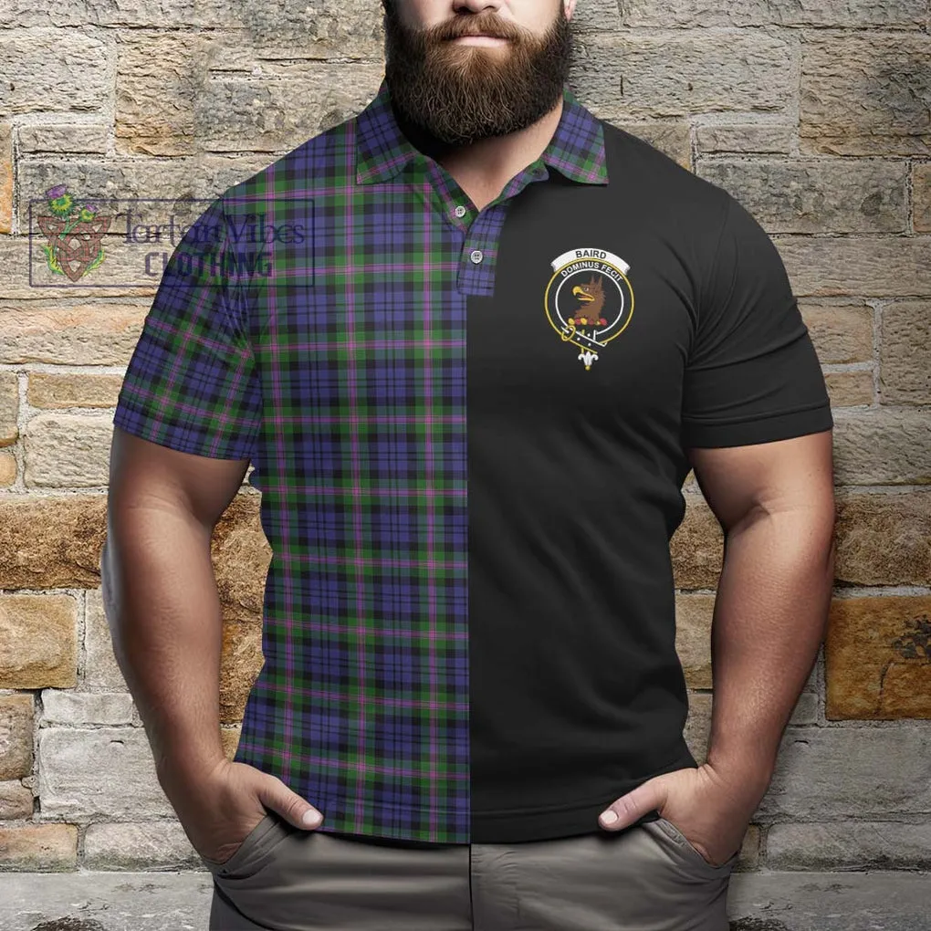 Baird Modern Tartan Polo Shirt with Family Crest and Half Of Me Style