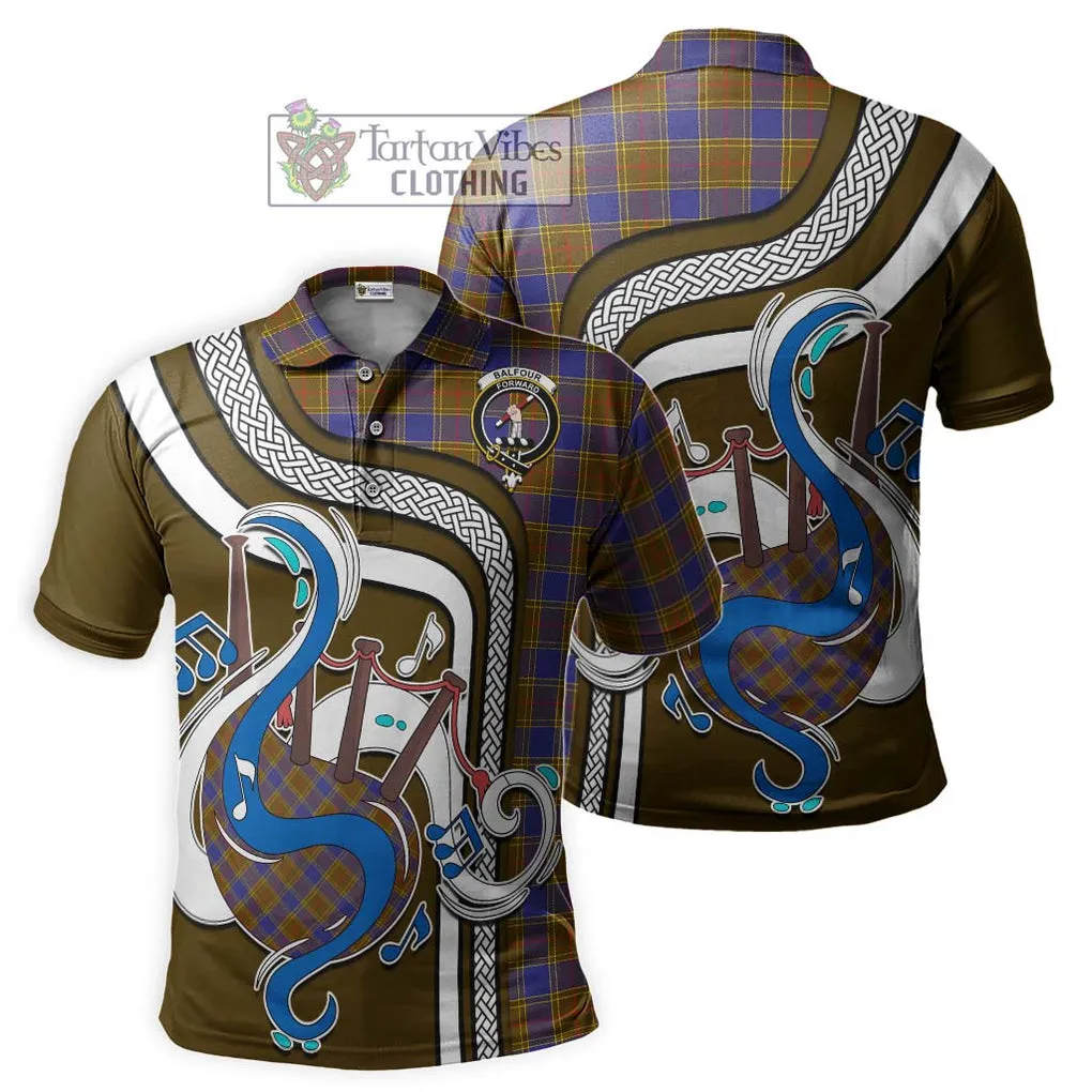 Balfour Tartan Polo Shirt with Epic Bagpipe Style