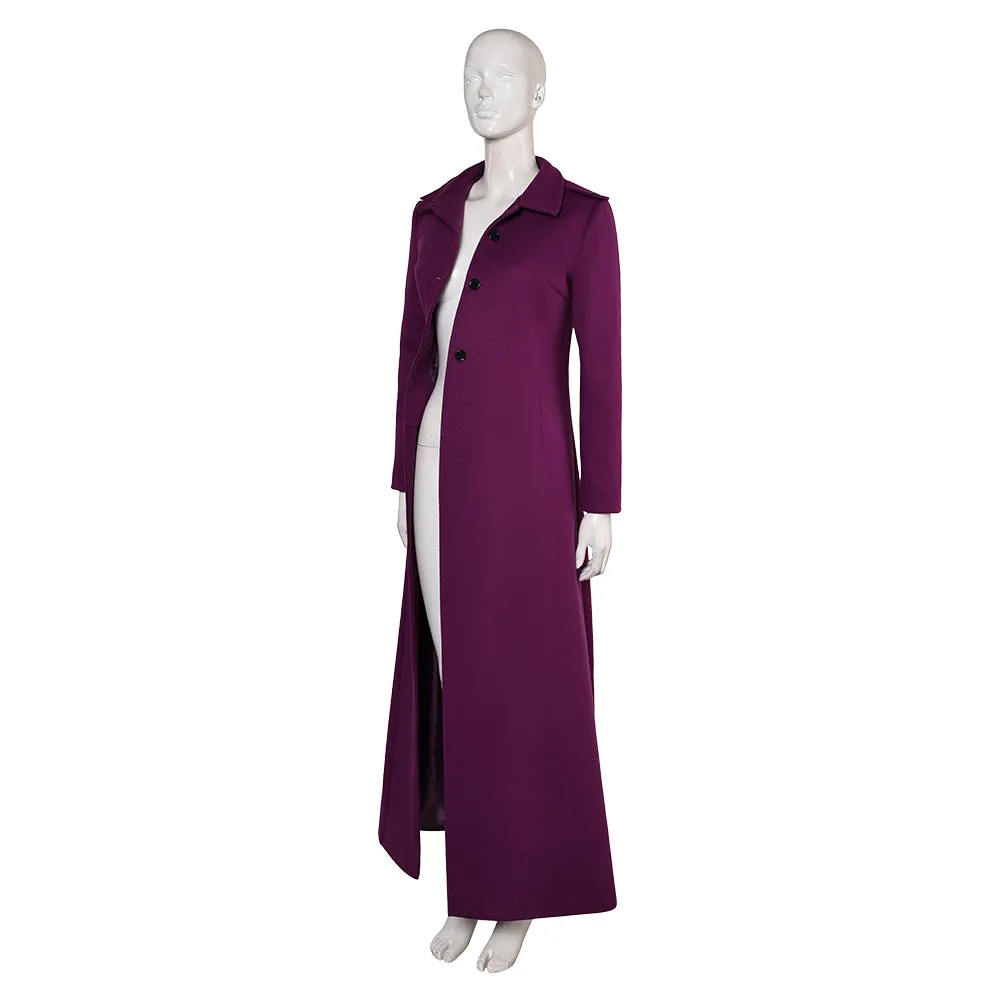 Beetlejuice 2024 Astrid Deetz Women Purple Coat Party Carnival Halloween Cosplay Costume