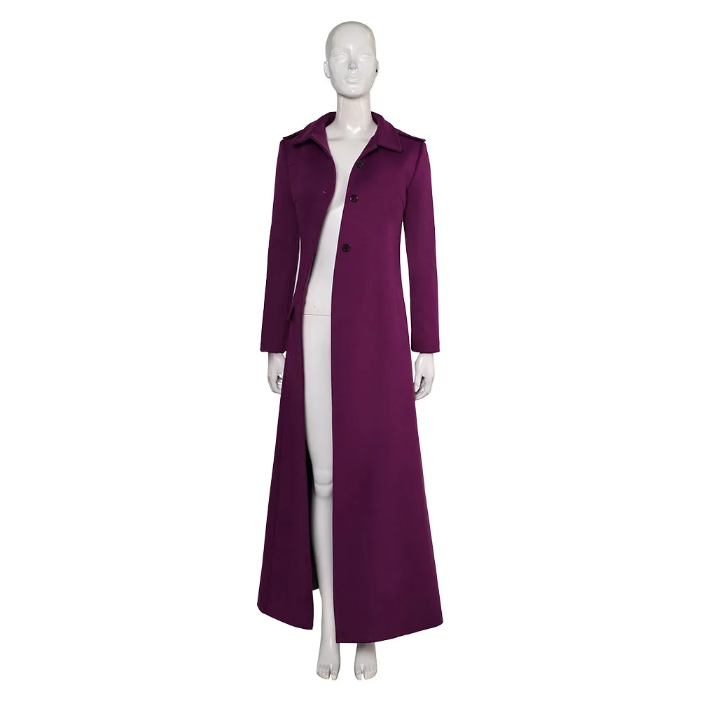 Beetlejuice 2024 Astrid Deetz Women Purple Coat Party Carnival Halloween Cosplay Costume