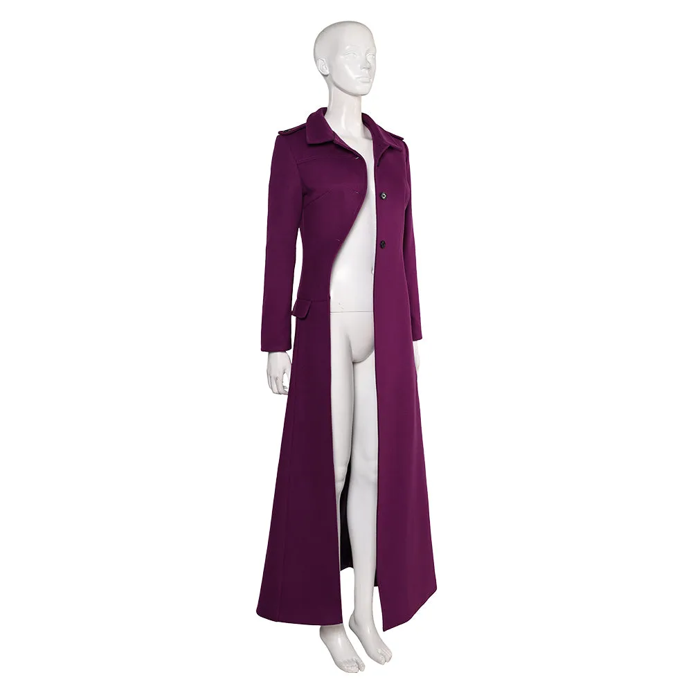 Beetlejuice 2024 Astrid Deetz Women Purple Coat Party Carnival Halloween Cosplay Costume