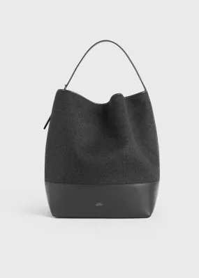 Belted doublé tote grey