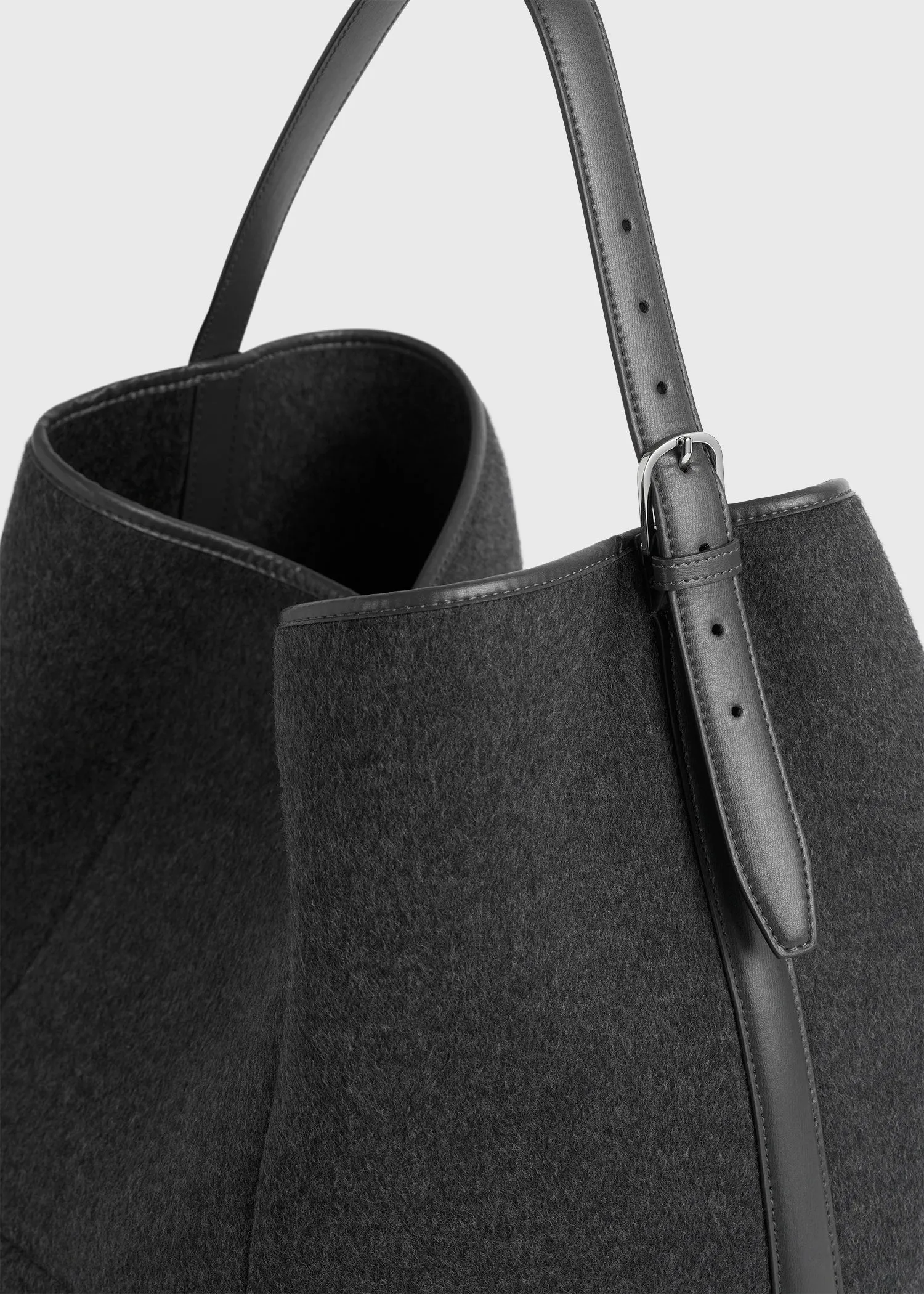 Belted doublé tote grey