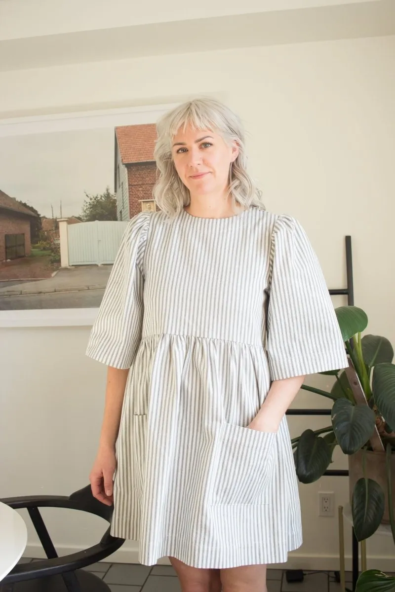 Birds of North America Chimney Swift Dress - Ticking Stripe (Online Exclusive)