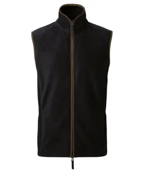 Black/Brown - Artisan fleece gilet