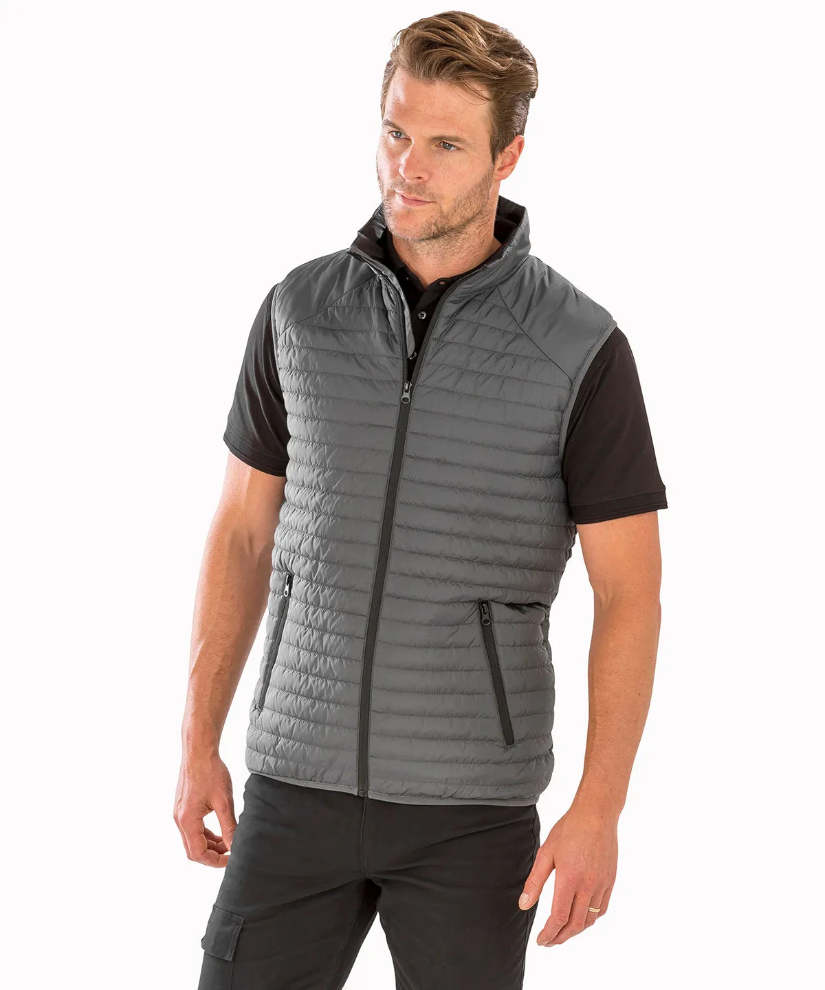 Black/Red - Thermoquilt gilet