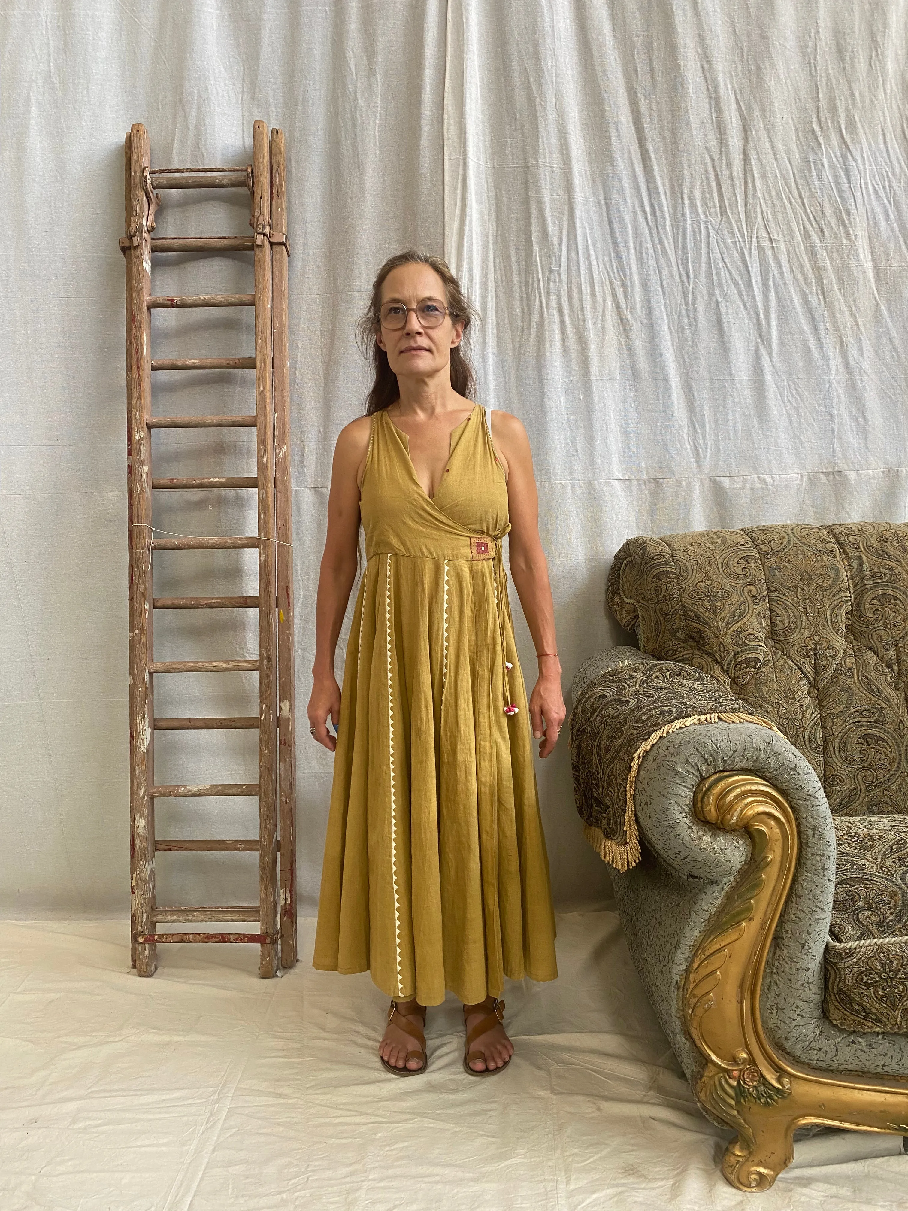 Blue Mormon Wrap Dress – turmeric