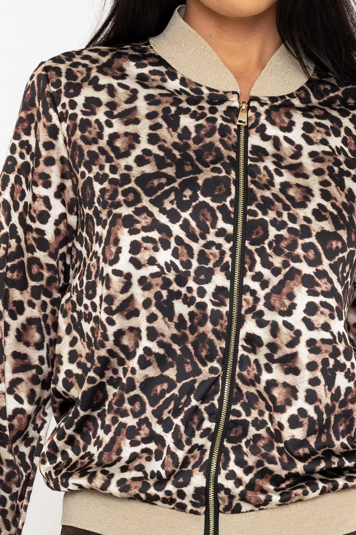 Bomber Jacket in Leopard Print