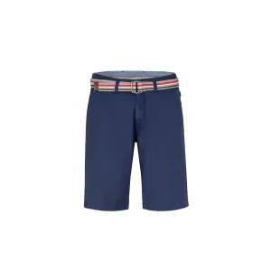 Bruhl Fano Tailored Cotton Twill Stretch Regular Fit Shorts Blue