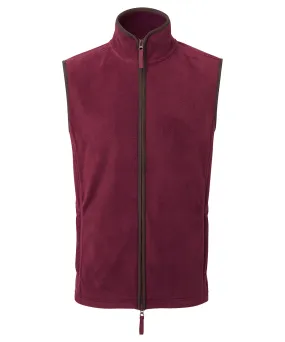 Burgundy/Brown - Artisan fleece gilet