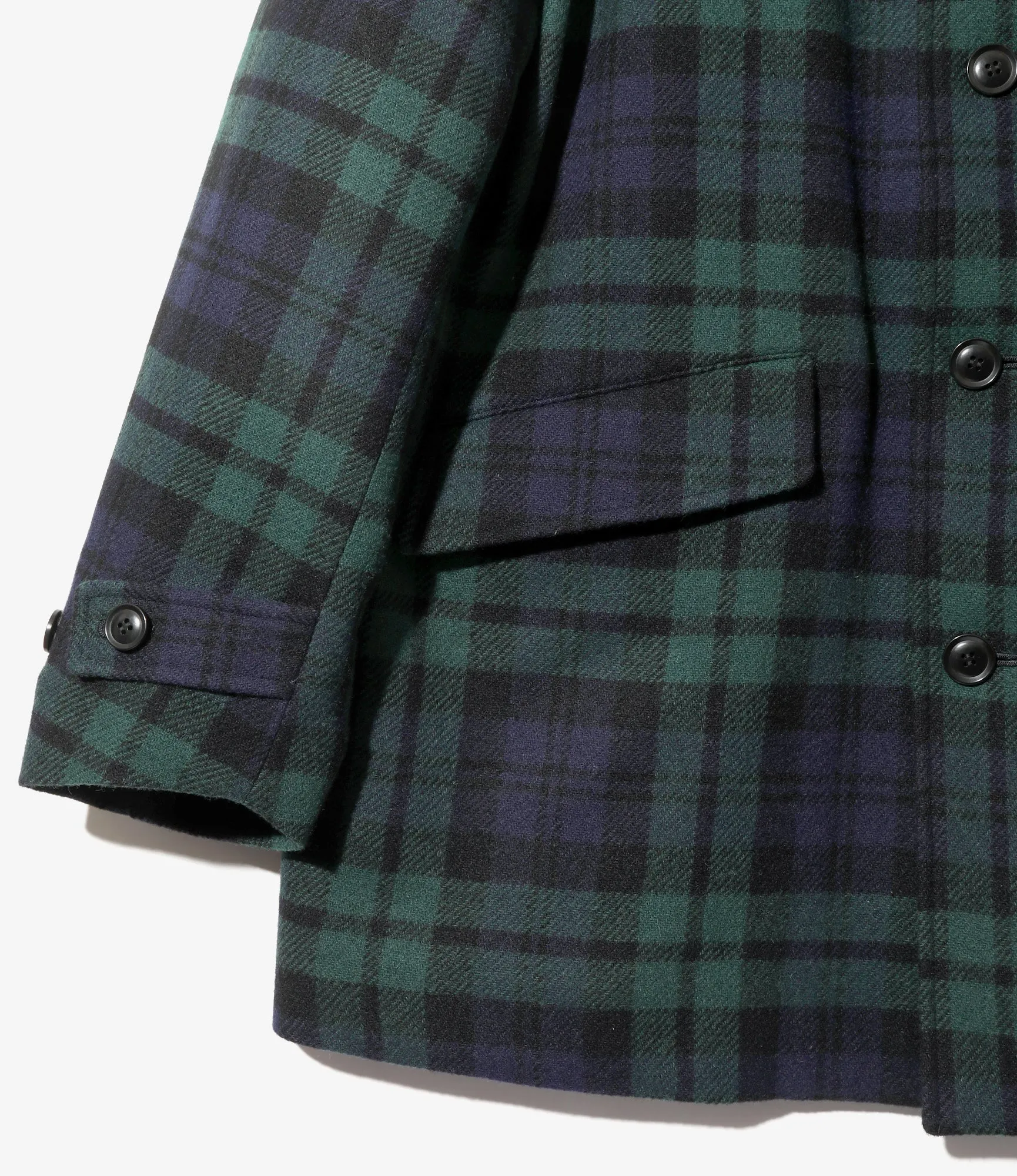 Car Coat - Blackwatch - Wool Tartan Plaid