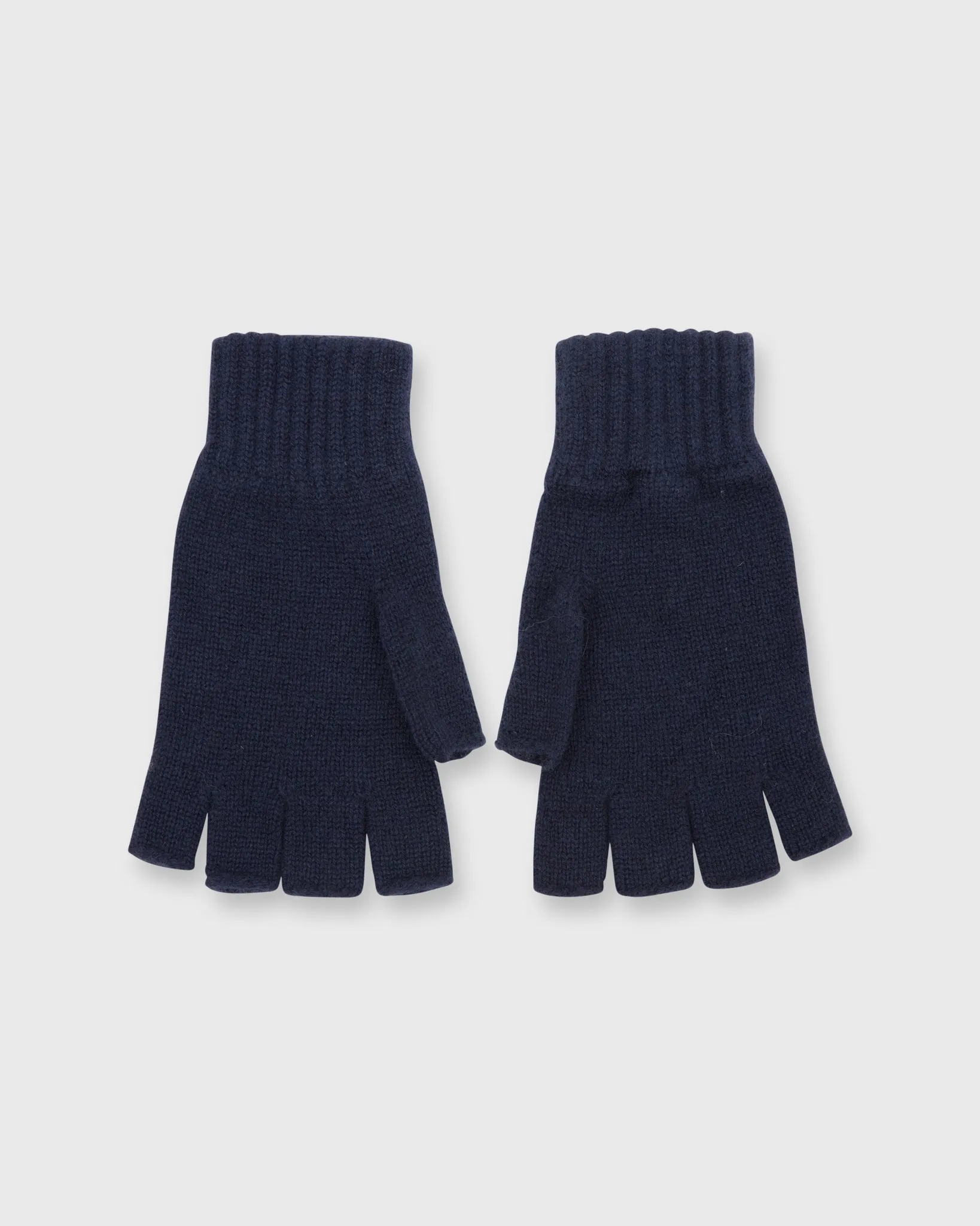 Cashmere Fingerless Gloves in Navy