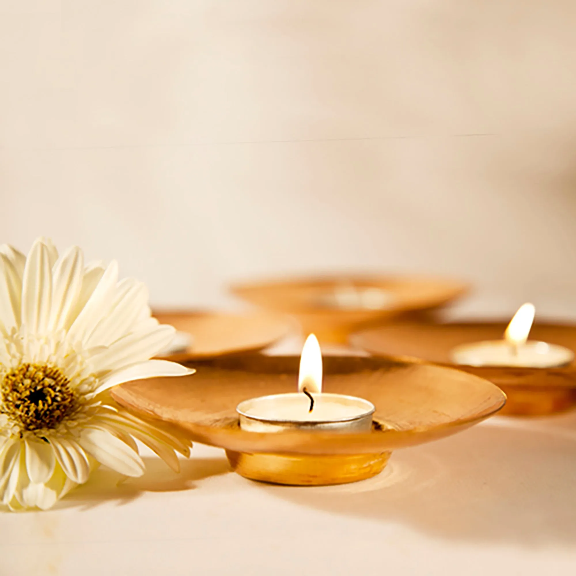 Circle of Light - Copper Tea Light Holder (Single Piece)