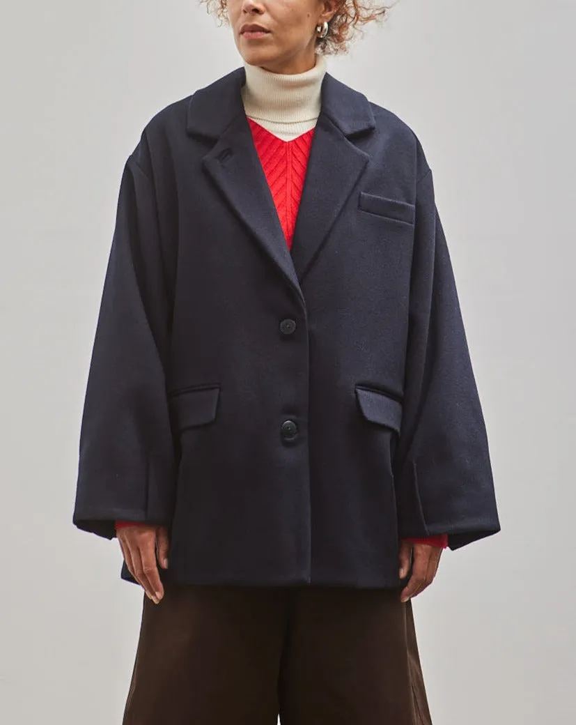 Cordera Wool Coat, Navy