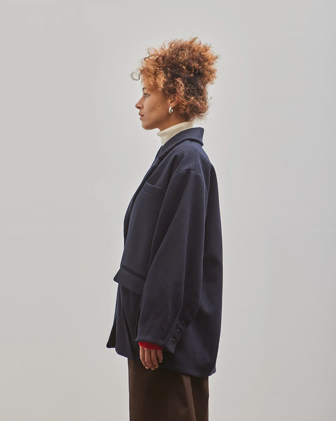 Cordera Wool Coat, Navy