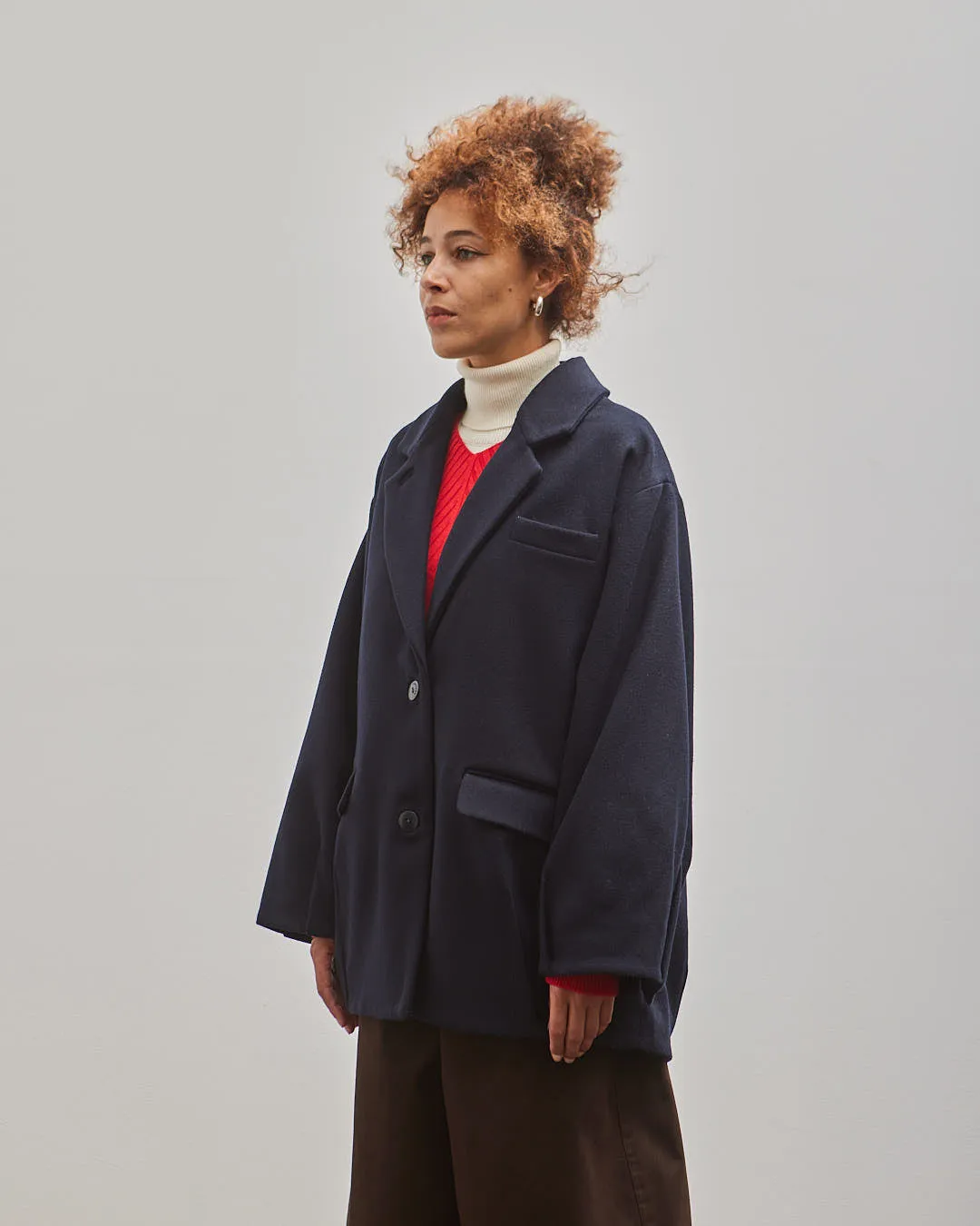 Cordera Wool Coat, Navy