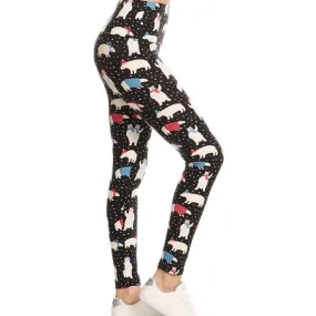 Cozy Polar Bear Print Leggings