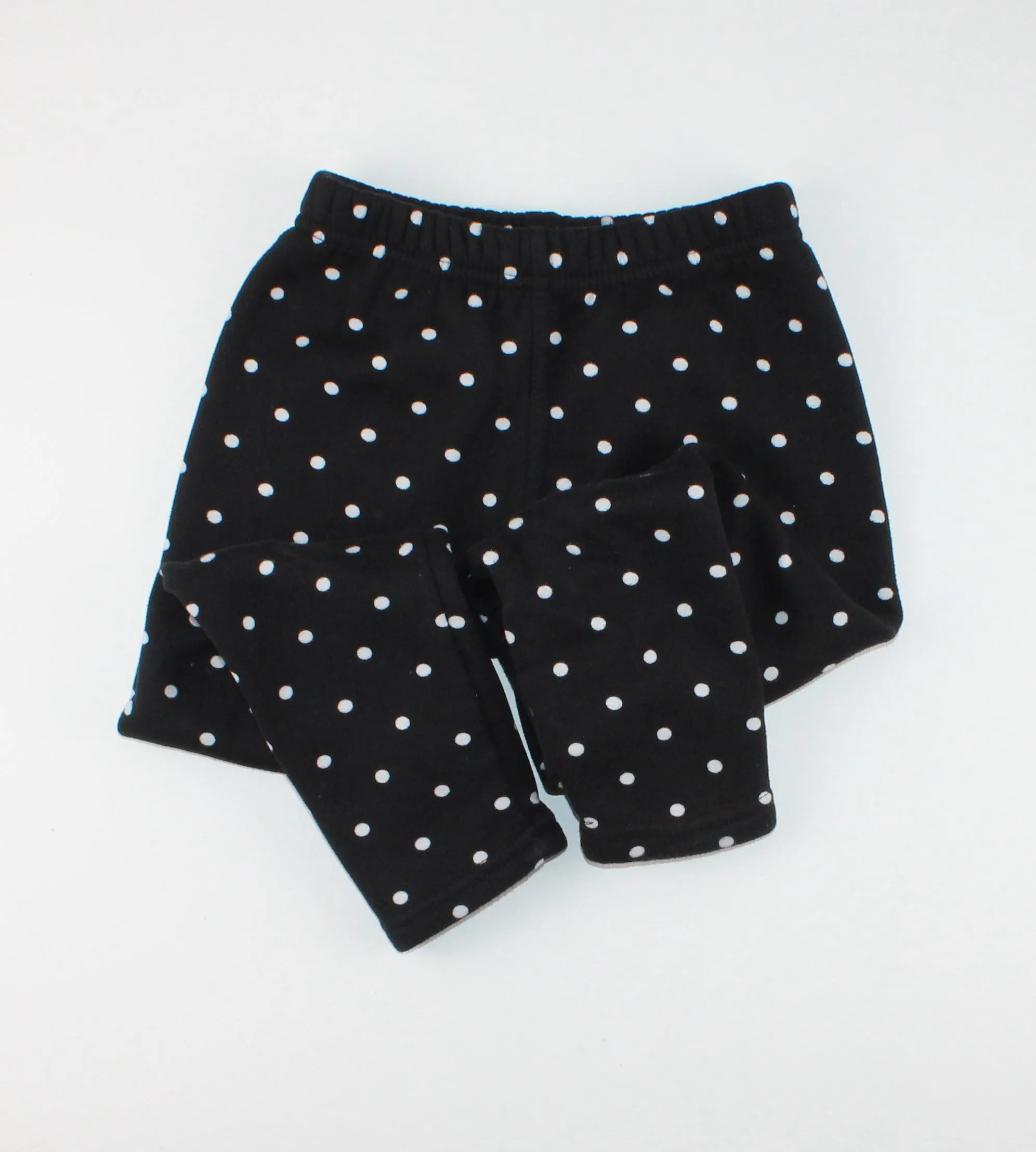 COZY THICK FUR LINED LEGGINGS POLKA DOT APPROX 5Y PRE-LOVED