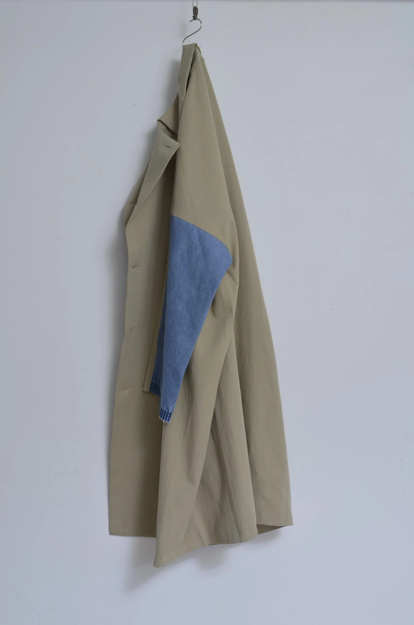 DENIM SLEEVE TRENCH COAT/BEG/02