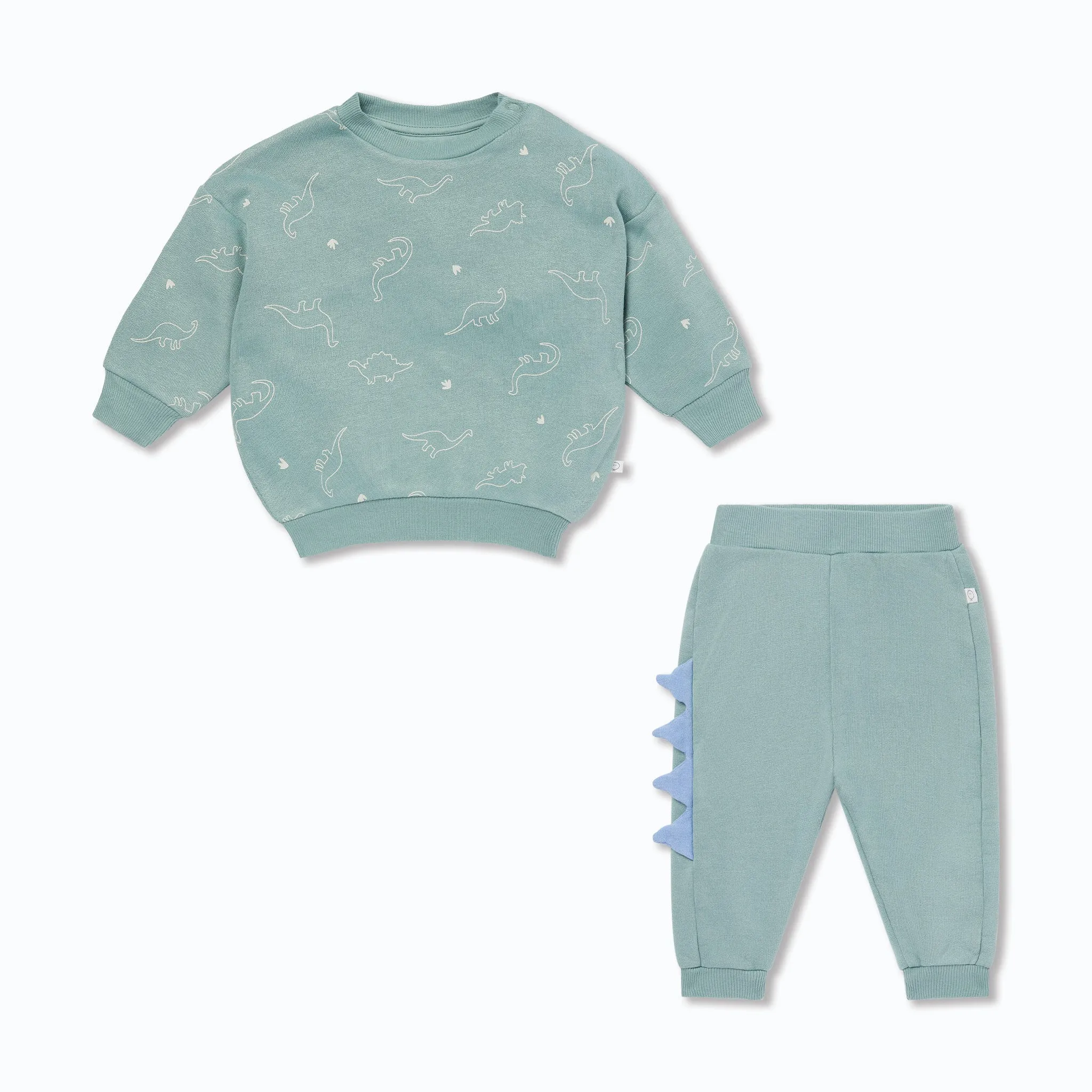 Dino Print Sweatshirt & Joggers Outfit