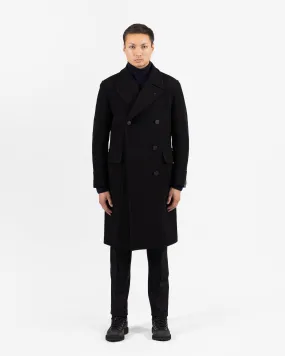 Double-breasted coat Pino Lerario Collection - Black