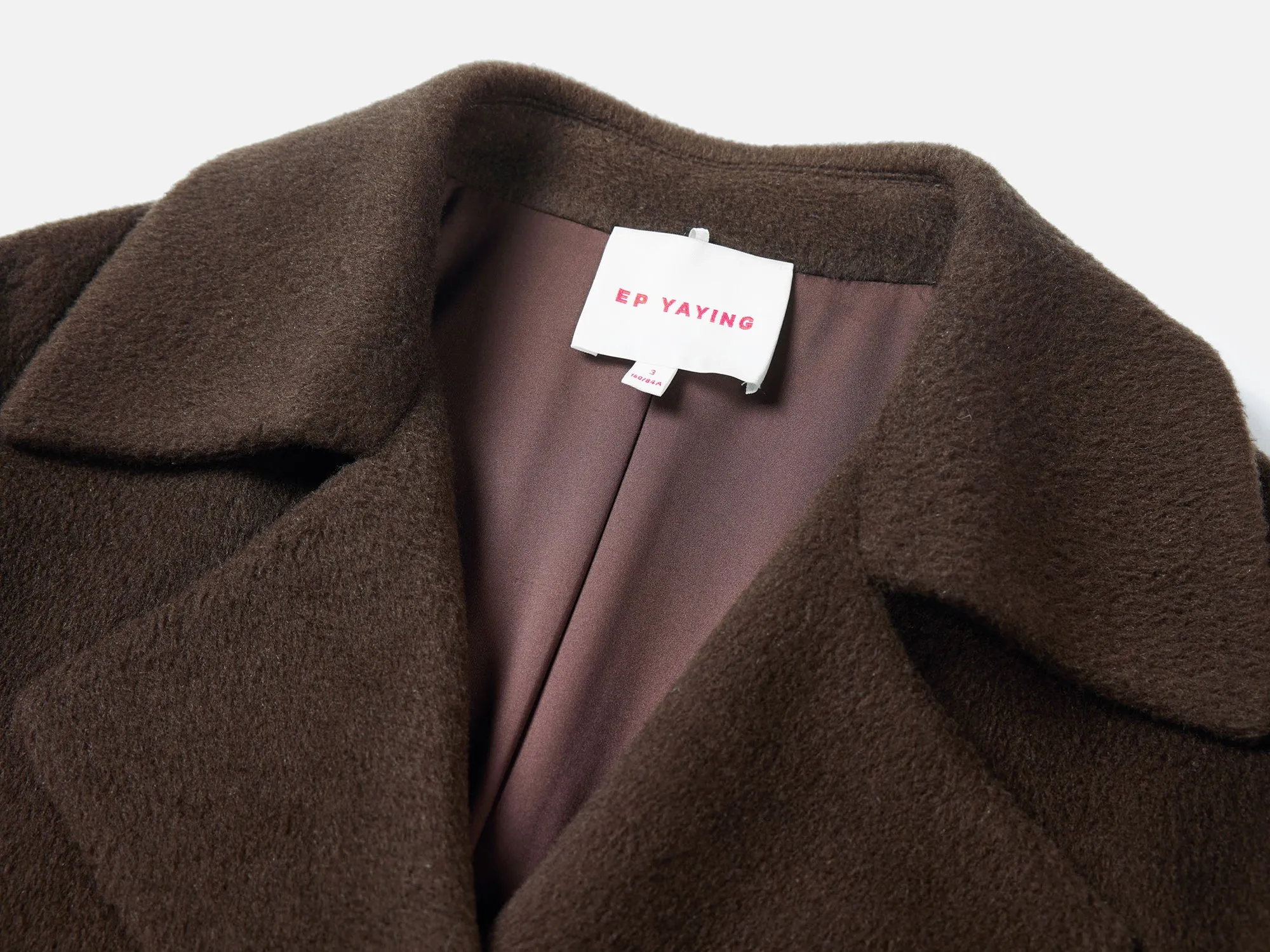 EP YAYING Yak Wool Belted Coat