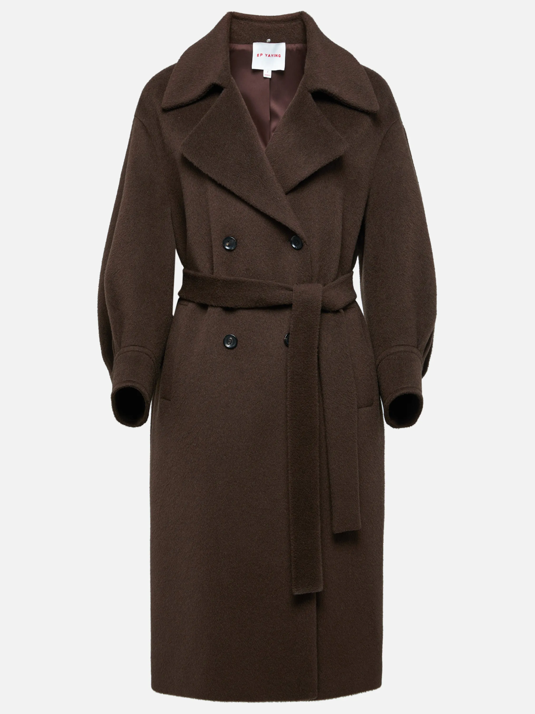 EP YAYING Yak Wool Belted Coat