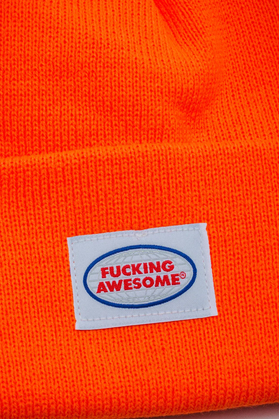 FA AWESOME MECHANIC CUFF BEANIE BRIGHT ORANGE