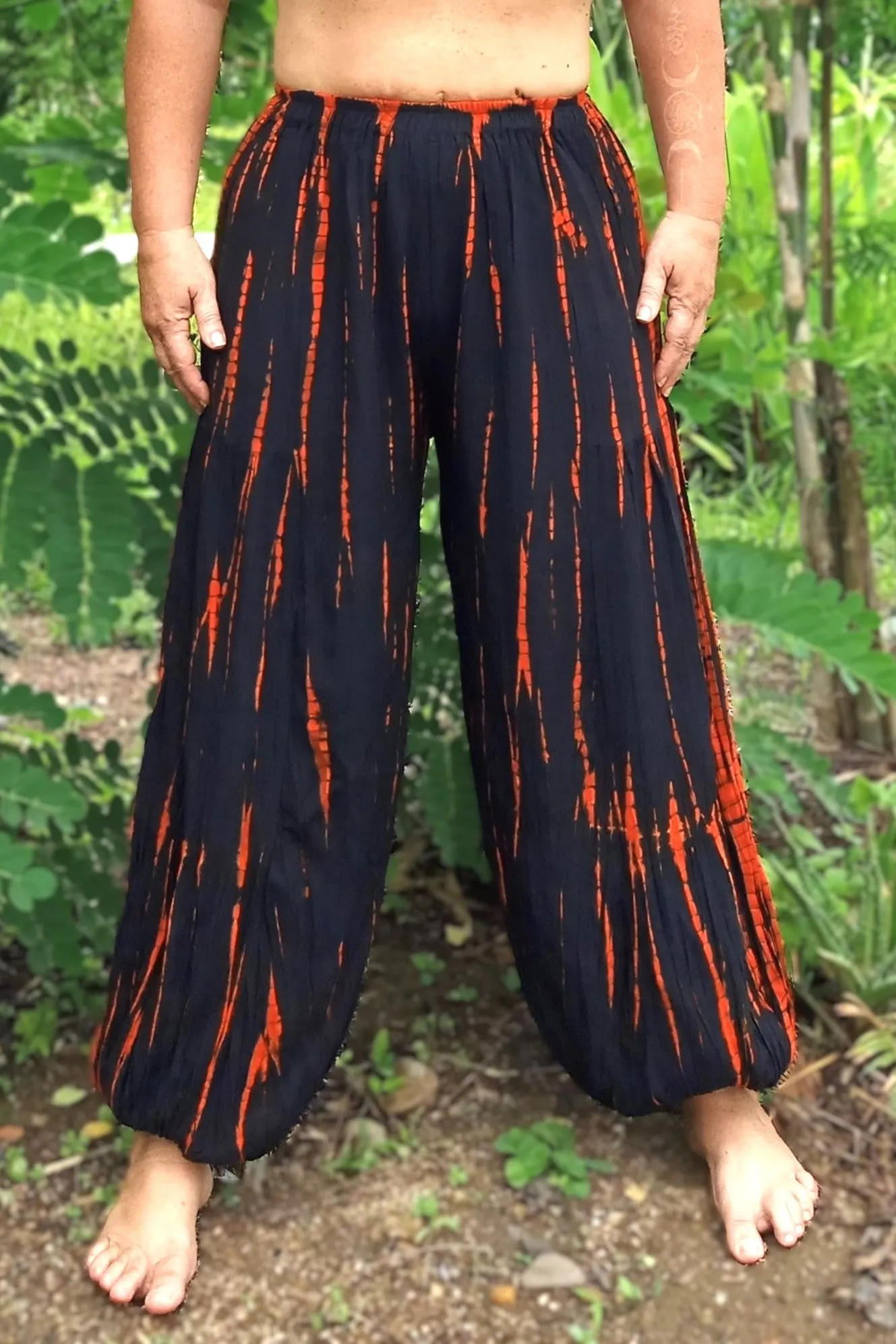 Fire Tie Dye Harem Pants