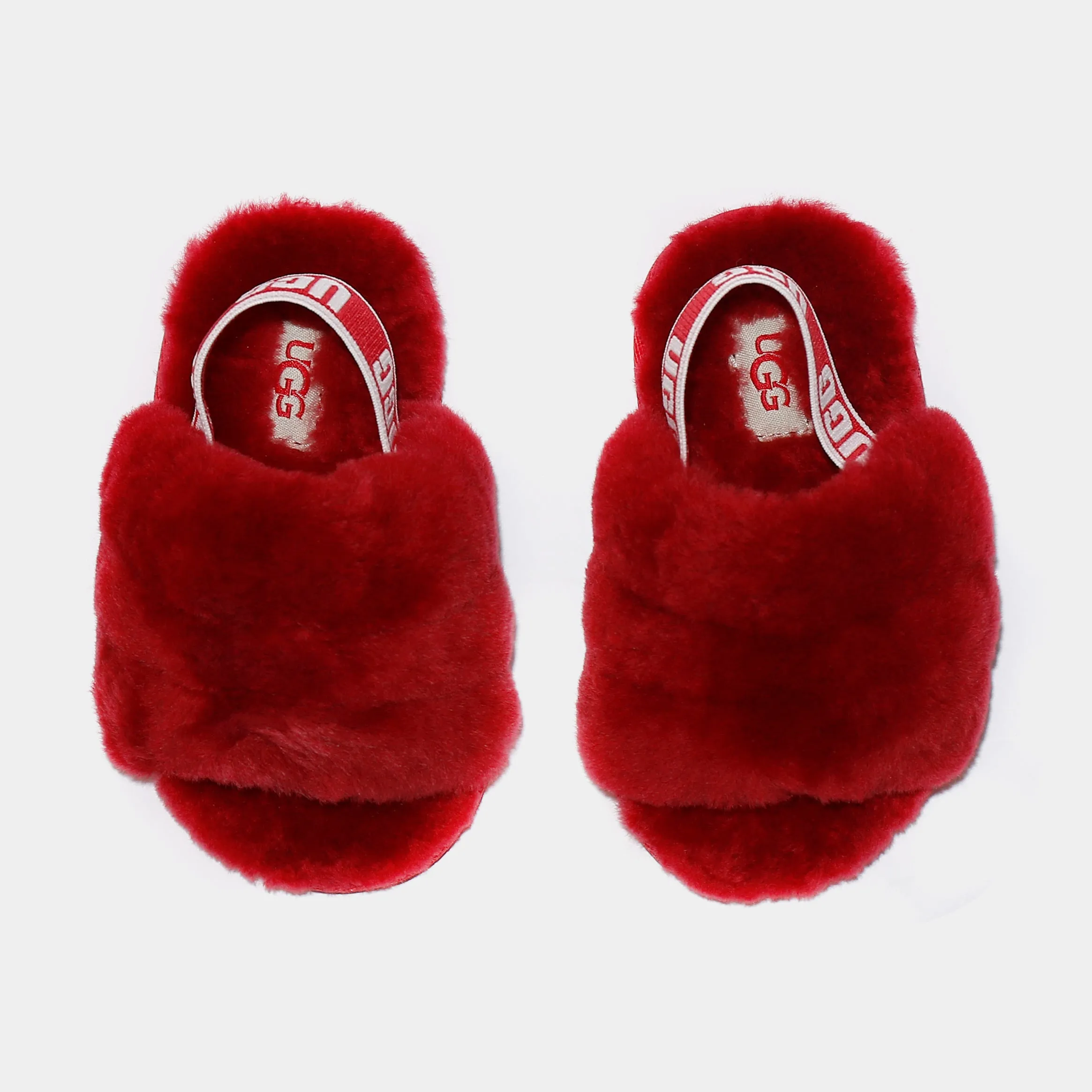 Fluff Yeah Infant Toddler Slide Sandals (Red)