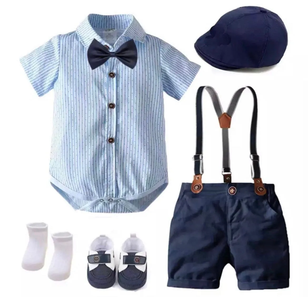 Fraser Set - Baby Boy Cotton Suit Set - 7 Pieces