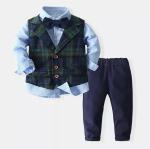 Gatsby Suit - Navy Blue & Green