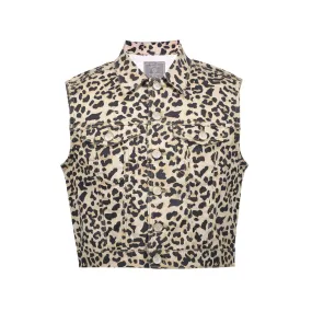 Geisha Gilet leopard print