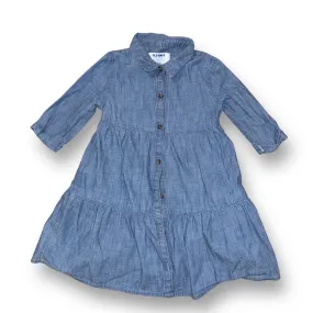 Girls Old Navy Size 4T Denim Button Down Collar Babydoll Dress