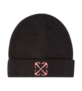 Glittery Arrow Beanie Black