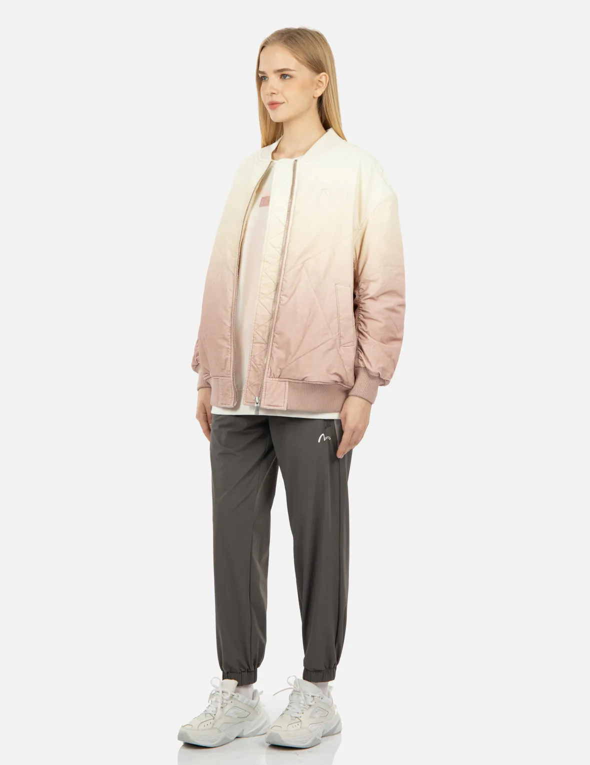 Gradient Oversized Padded Bomber Jacket